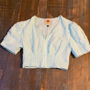FARM Cotton Cropped Summer top (S)